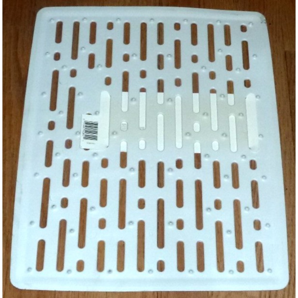Rubbermaid Microban Sink Mat Lg White 12.8x 15.9x .36 Glass Protector & Medium - Picture 2 of 3